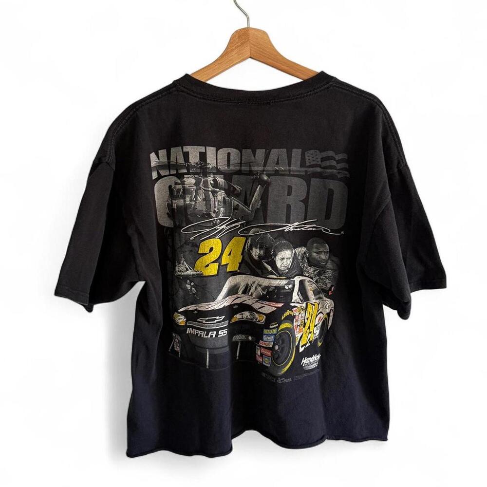 Vintage 90s NASCAR Cropped T Shirt XL